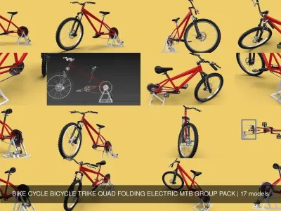 BIKE CYCLE BICYCLE TRIKE QUAD FOLDING ELECTRIC MTB GROUP PACK