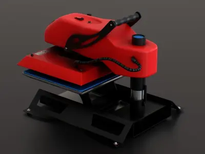 ST 4050H  Sublimation T Shirt Heat Press Machine - Flat Bed Iron Low-poly 3D model