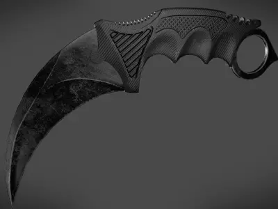 Karambit Knife Low-poly 3D model
