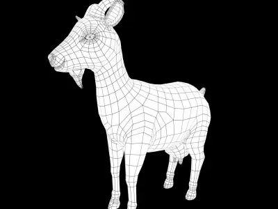 3D GOAT Low-poly 3D model