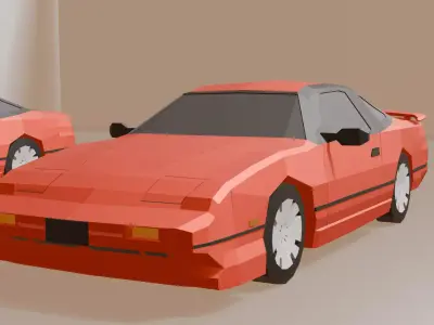 180 SX - Low Poly FREE Free 3D model