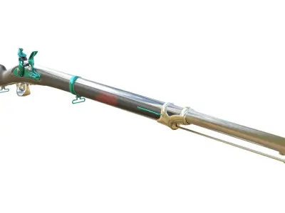 French Cavalry Flintlock Carbine Low-poly 3D model