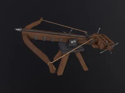 Medieval Ballista 3D Model Low-poly 3D model