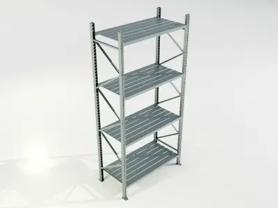 Industrial Metal Shelf 3D model purchase