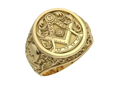 N233 Masonic ring 3D print model