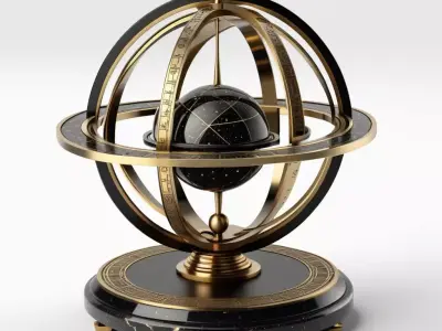 Armillary Sphere Celestial Globe Model 3D model