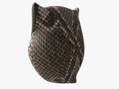 Owl Figurine Leather 3D model