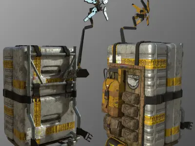 Death Stranding Backpack Low-poly 3D model