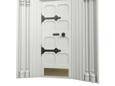 Entrance classic door 124 3D model