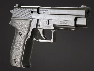 Sig Sauer P226 Low-poly 3D model
