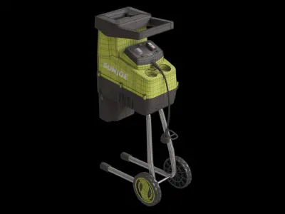 Electric Silent Wood Chipper 3D model