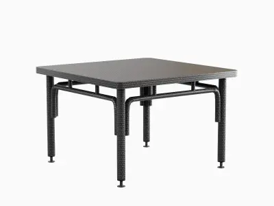 Metallic Table 01 Low-poly 3D model