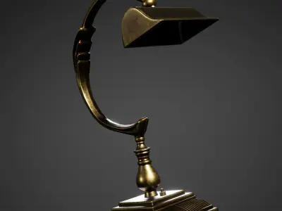 Desk Lamp Low Poly Game Ready Low-poly 3D model