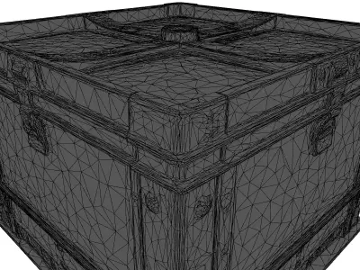 Game Ready Industrial Metal Crate 3D model