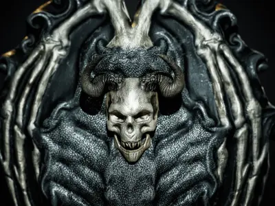 Bone Shield Low-poly 3D model