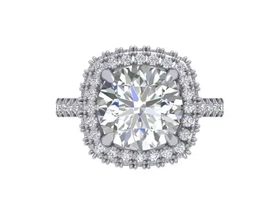 Solitaire Engagement Ring 3D print model 114