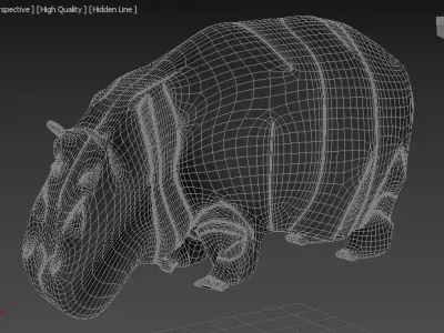 Hippopotamus Free 3D model buy