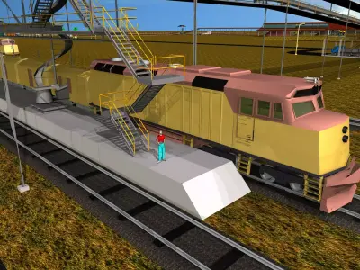 Cement Wagon Loading Free 3D model