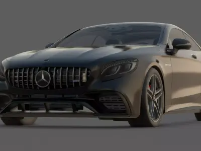 2018 Mercedes-Benz S63 AMG Coupe 3D Model Ultimate Luxury Coupe 3D model