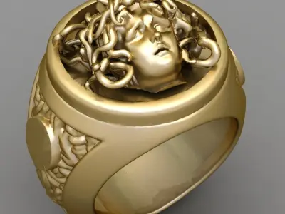 Antique Gents Signet Ring 3D print model get