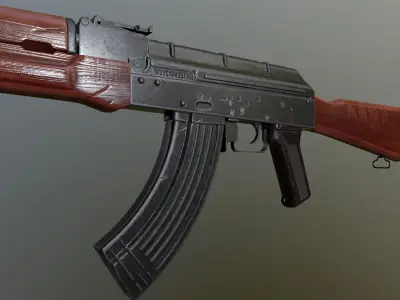 AK 47 Free low-poly 3D model