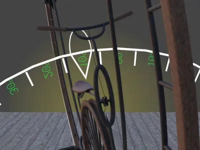 Classic Monowheel Low-poly 3D model