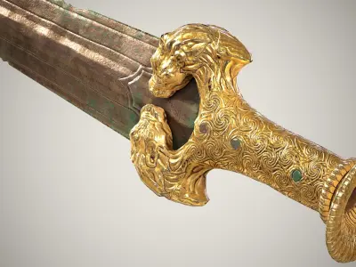 Mycenean Sword Low-poly 3D model