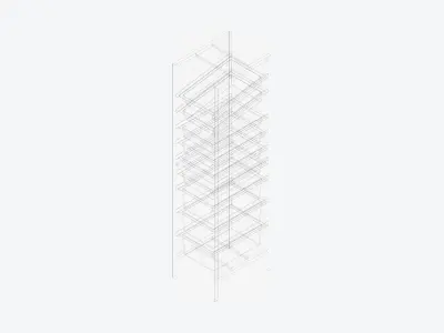 Shelving - Modular Rack - Integral - Type 5 Low-poly 3D model