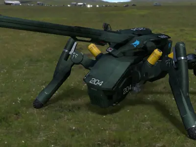 Animated Spider Tank 3D model