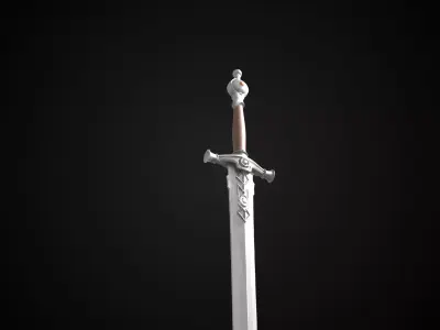 Stylized Rohan Sword - Steel Fang - Game Ready Free 3D model