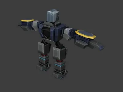 Armoured Warrior Low-poly 3D model