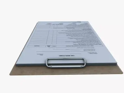 Clip Board Low-poly 3D model