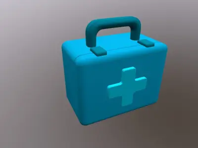 9 Hospital Icons 3D model