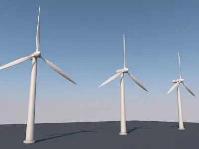 Wind turbine Low-poly 3D model purchase