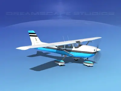 Cessna 172 Skyhawk 1976 V07 3D model