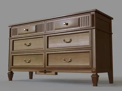 Antique Dresser 3D model