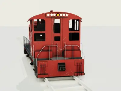 Diesel locomotive 3D model textures 4K PBR Low-poly 3D model