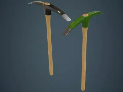 Pickaxe 2A Low-poly 3D model