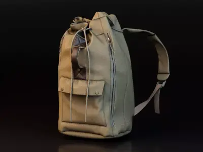Realistic Travel Backpack 3D model