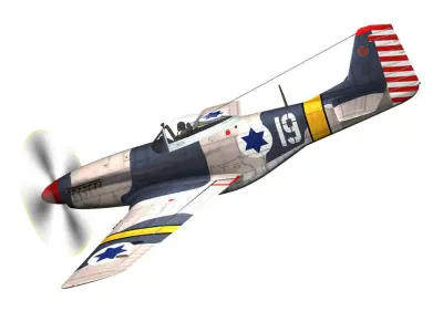 North American P-51D Mustang - Israel Defence Force  3D model