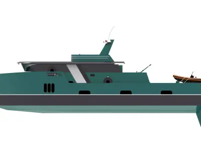 Rescue Boat Low-poly 3D model buy
