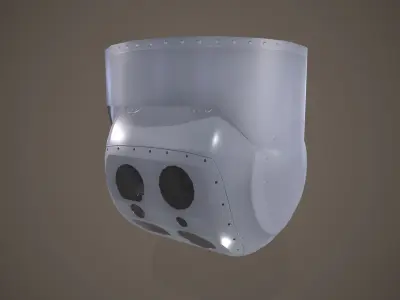 Helicopter camera TOES 520 Low-poly 3D model