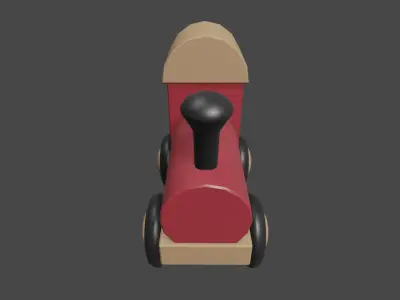 Low Poly Toy Train Free low-poly 3D model
