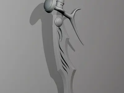 Fantasy Melee Weapon A3 Low-poly 3D model