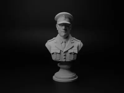 Australian ANZAC Soldier Bust Chess 3D print model