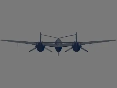 P-38L-5-LO Lightning 3D model
