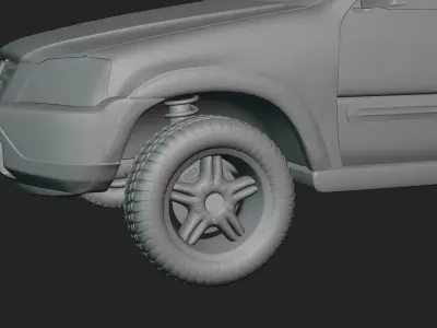 Hond Cr v CRV RD1 SUV 4x4 OFFROAD Car with basic interior Free 3D model