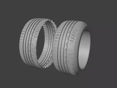 Street Tire Design Goodyear Inspired 3D model