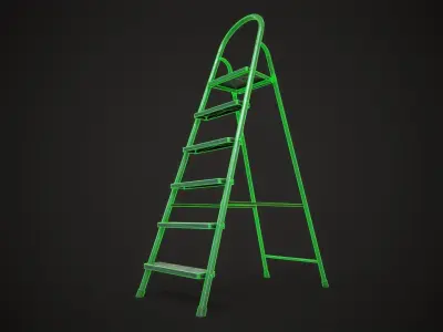 Stepladder ladder Low-poly 3D model