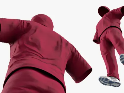  Hospital Uniform with Cap and Shoes Maroon 